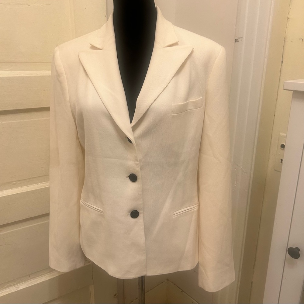 VTG Lauren Ralph Lauren Wool Cream Women's Blazer Classic Office 10